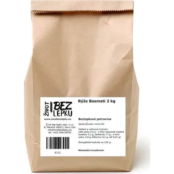 Rýže Život bez lepku Rýže Basmati 2 kg