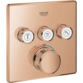 Vodovodní baterie Grohe Grohtherm SmartControl - Termostatická baterie pod omítku, pro 3 spotřebiče, Warm Sunset 29126DA0