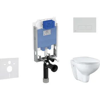 WC sada Ideal Standard ProSys - Set předstěnové instalace, klozetu a sedátka Bau Ceramic, tlačítka Oleas M2, Rimless, SoftClose, chrom ProSys80M SP135