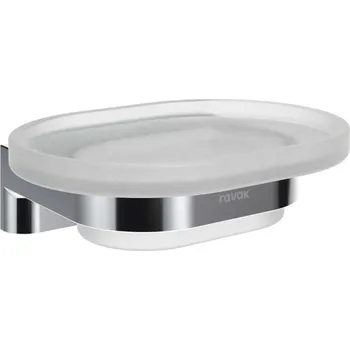 Mýdlenka Ravak Chrome - Mýdlenka s držákem, sklo/chrom X07P1362