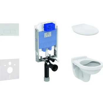 WC sada Ideal Standard ProSys - Set předstěnové instalace, klozet Alpha se sedátkem, tlačítko Oleas M2, chrom ProSys80M SP105