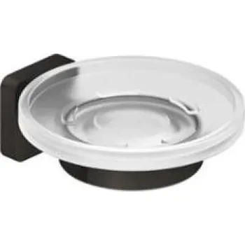 Kludi Vela S - Mýdlenka s držákem, sklo/broušený Gunmetal 25985N2