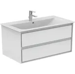 Ideal Standard Connect Air - Skříňka pod umyvadlo, 100x44x52 cm, lesklá bílá/světlá šedá mat E0821KN