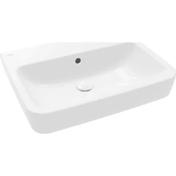 Villeroy & Boch O.novo - Umyvadlo 60x46 cm, s přepadem, bez otvoru pro baterii, AntiBac, CeramicPlus, alpská bílá 4A4162T2