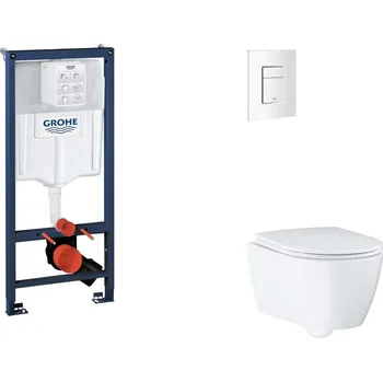 WC sada Grohe Rapid SL - Set předstěnové instalace, klozetu, sedátka SoftClose a tlačítka Skate Cosmopolitan, alpská bílá SANI11BB3129