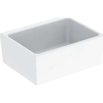 Umyvadlo Geberit Publica - Umyvadlo na desku, 70x50 cm, bez přepadu, bez otvoru pro baterii, bílá 360070000