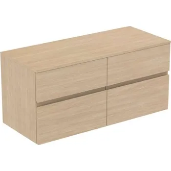 Nábytek Ideal Standard Finesse - Umyvadlová skříňka, 120x51x56 cm, 4 zásuvky, bílý dub E3437US