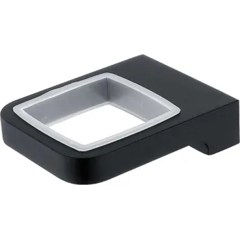 Dávkovač mýdla Nimco Maya - Držák pro dávkovač, sklenku nebo mýdlenku, černá mat MAC 29050X-90