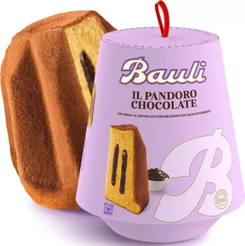 Trvanlivě pečivo Bauli Pandoro CHOCCOLATE 750 g - italská kynutá specialita (italská bábovka v papírovém boxu s poutkem)