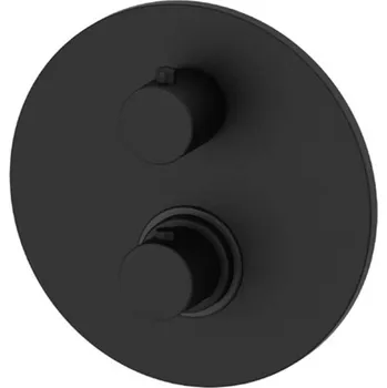 Vodovodní baterie Paffoni Light - Termostatická sprchová baterie pod omítku s tělesem, 3 výstupy, matná černá LIQ019NO