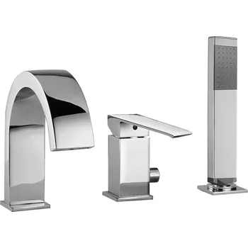 Vodovodní baterie Paffoni Level - Baterie na okraj vany, 3-otvorová instalace, chrom LES040CR