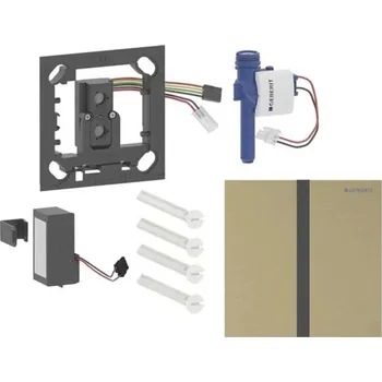 Splachovací tlačítko Geberit - Elektronické ovládání splachování pisoárů typ 40, bateriové napájení, easy to clean, Bluetooth, kartáčovaná mosaz 116.237.QF.1