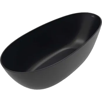 Villeroy & Boch Antao - Volně stojící vana 170x75 cm, Quaryl, Pure Black UBQ170TAO7V-R7