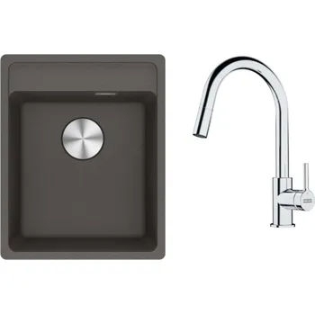 Franke Sety - Kuchyňský set G252ŠB, fragranitový dřez MRG 610-37 RTL a baterie FS 3229.031, šedá břidlice/chrom 114.0720.169