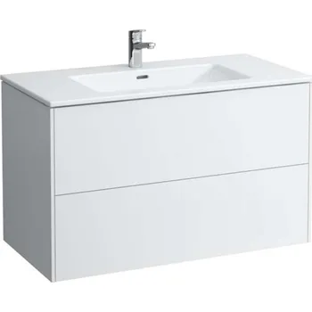Umyvadlo Laufen Pro S - Skříňka s umyvadlem, 100x61x50 cm, 2 zásuvky, matná bílá H8649622601041