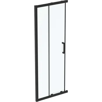 Sprchové dveře Ideal Standard Connect 2 - Posuvné sprchové dveře, dvoudílné, 80 cm, černá/čiré sklo K9259V3