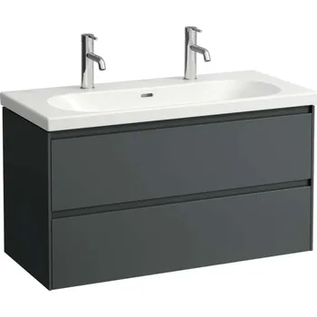 Koupelnový nábytek Laufen Lani - Umyvadlová skříňka, 98x45x52 cm, 2 zásuvky, šedá H4035621122661