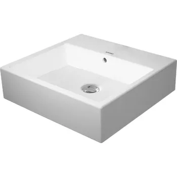 Umyvadlo Duravit Vero Air - Umyvadlová mísa 50x47 cm, s přepadem, bez otvoru pro baterii, WonderGliss, bílá 23525000601