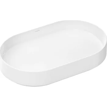 Hansgrohe Xuniva Evo U - Umyvadlo na desku, 65x40 cm, bez přepadu, bez otvoru pro baterii, HygieneEffect, SmartClean, bílá 63009450