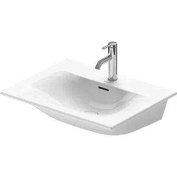 Duravit Viu - Umyvadlo 63x49 cm, s přepadem, s otvorem pro baterii, WonderGliss, bílá 23446300001