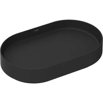 Umyvadlo Hansgrohe Xuniva Evo U - Umyvadlo na desku, 65x40 cm, bez přepadu, bez otvoru pro baterii, matná černá 60325670