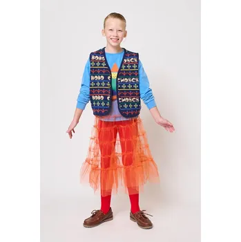 Dámská vesta Dětská vesta s přídavkem vlny Bobo Choses Toys 225FC013 námořnická modř 59X, vel. 99/110