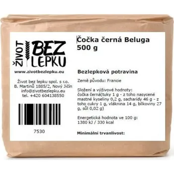 Luštěnina Život bez lepku Čočka černá Beluga 500 g