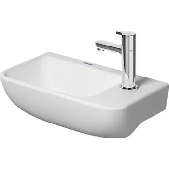 Umyvadlo Duravit ME by Starck - Umývátko 40x22 cm, 1 otvor pro baterii vpravo, matná bílá 0717403200