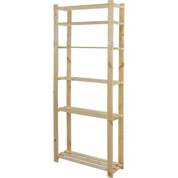 regál Dřevěný regál 200 x 80 x 28 cm