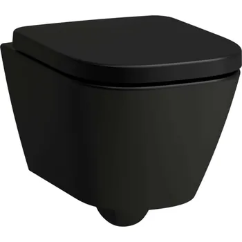 Klozet Laufen Meda - Závěsné WC, Rimless, matná černá H8201137160001