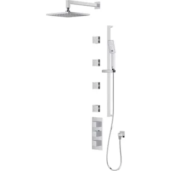 Sprchový set OMNIRES Fresh - Sprchový set s termostatem pod omítku, s tělesem, 3 proudy, 25x25 cm, chrom SYSFR12XCR