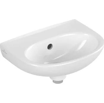 Umyvadlo Villeroy & Boch O.novo - Umývátko 36x28 cm, s přepadem, bez otvoru pro baterii, alpská bílá 43403601