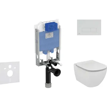WC sada Ideal Standard ProSys - Set předstěnové instalace, klozetu a sedátka Tesi, tlačítka Oleas M2, chrom ProSys80M SP87