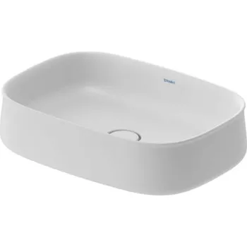 Duravit Zencha - Umyvadlo na desku 55x39 cm, bez přepadu, DuraCeram, WonderGliss, matná bílá 23735532791