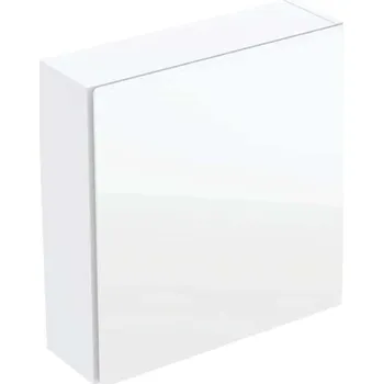 Koupelnový nábytek Geberit - Skříňka 47x45x15 cm, 1 dvířka, panty L/P, bílá/sklo bílé 502.319.01.2