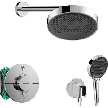 Hansgrohe - Sprchový set s termostatem pod omítku, s tělesem, průměr 25 cm, 3 proudy, chrom SANI21HHH006