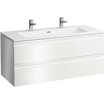 Umyvadlo Laufen Pro S - Skříňka s dvojumyvadlem, 120x55x50 cm, 2 zásuvky, matná bílá H8619674631071