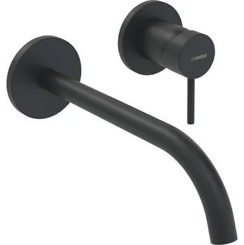Vodovodní baterie Hansa Public - Umyvadlová baterie pod omítku, 2-otvorová instalace, matná černá 5795217133