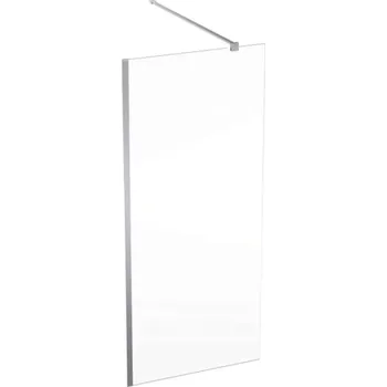 Geberit GEO - Sprchová stěna Walk-In, 90x200 cm, stříbrná/čiré sklo 560.129.00.2