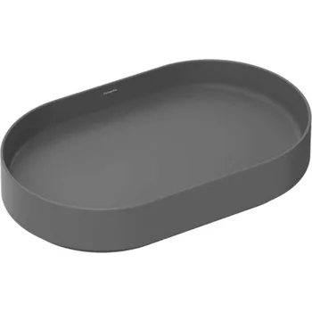 Umyvadlo Hansgrohe Xuniva Evo U - Umyvadlo na desku, 65x40 cm, bez přepadu, bez otvoru pro baterii, matná šedá 60325760