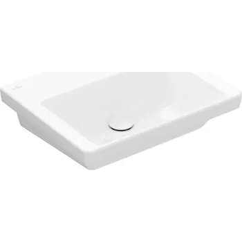 Umyvadlo Villeroy & Boch Subway 3.0 - Umyvadlo 55x44 cm, bez přepadu, bez otvoru pro baterii, CeramicPlus, Stone White 4A7058RW