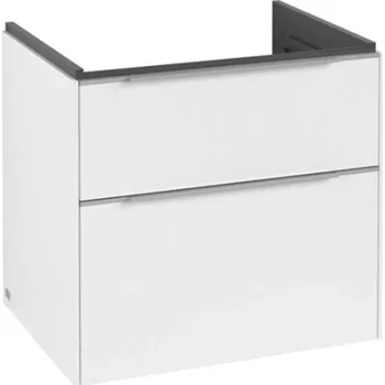 Villeroy & Boch Subway 3.0 - Umyvadlová skříňka 62x58x48 cm, 2 zásuvky, bílá C576L0VF