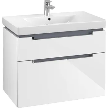 Koupelnový nábytek Villeroy & Boch Subway 2.0 - Umyvadlová skříňka, 79x59x45 cm, 2 zásuvky, Glosy White A91410DH