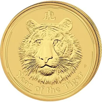 Sběratelství Lunární série II. - zlatá mince 100 AUD Year of the Tiger (Rok tygra) 1 Oz 2010