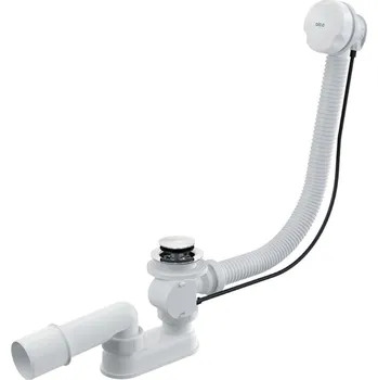 Alcadrain Odtokové soupravy - Vanová odtoková a přepadová souprava, délka 1000 mm, bílá/chrom A51B-100