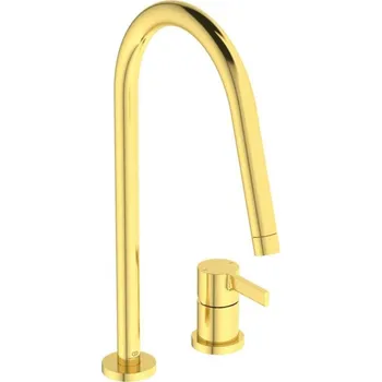 Ideal Standard Gusto - Dřezová baterie, 2-otvorová instalace, kartáčované zlato BD422A2