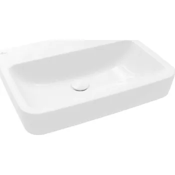 Villeroy & Boch O.novo - Umyvadlo 60x46 cm, bez přepadu, bez otvoru pro baterii, CeramicPlus, alpská bílá 4A4163R1
