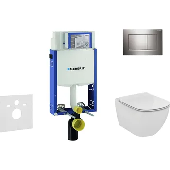Geberit Kombifix - Set předstěnové instalace, klozetu a sedátka Ideal Standard Tesi, tlačítka Sigma20, chrom 110.302.00.5 NF6
