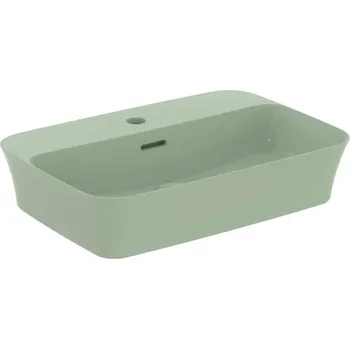 Umyvadlo Ideal Standard Ipalyss - Umyvadlo na desku, 55x38 cm, s přepadem, otvor pro baterii, Sage E2077X9