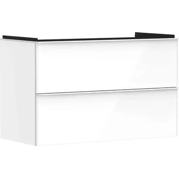 Hansgrohe Xelu Q - Umyvadlová skříňka, 63x98x50 cm, 2 zásuvky, lesklá bílá/matná bílá 54031700